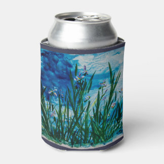 Iris on Water Edge Can Cooler