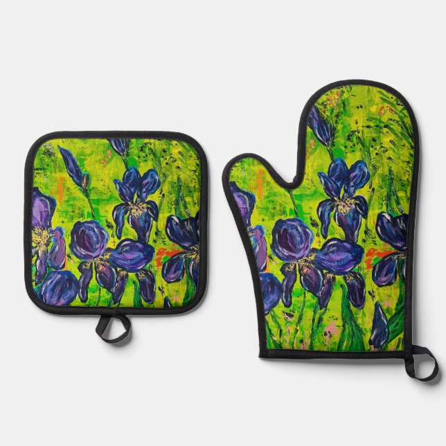 iris oven mitt & pot holder set (Front)