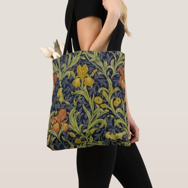 Iris Pattern (by William Morris) Tote Bag (Close Up)