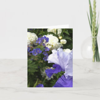 Iris, Peonies and Cranesbill Note Card