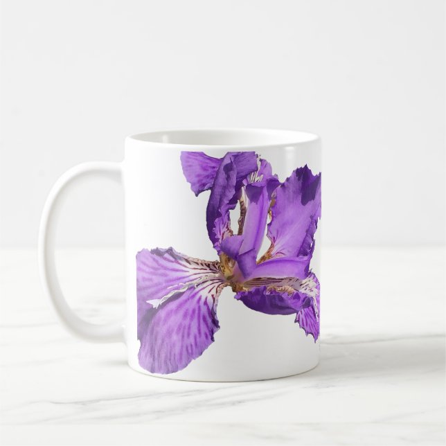 Iris Purple Coffee Mug (Left)