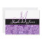 Iris Purple Vintage Damask Wedding Monogram Invite