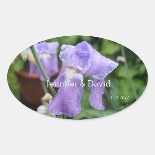 Iris. Rectangular Sticker (Front)