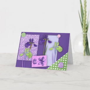 Iris Scrapbook Birthday Card (Large Font)