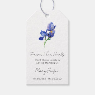 Iris Seed Packet Funeral Gift Tags