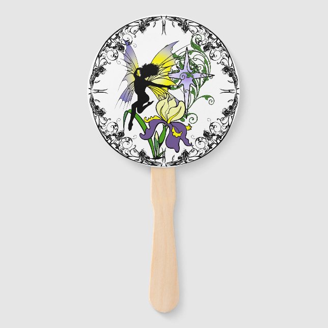 Iris Shadow Fairy Hand Fan (Front)
