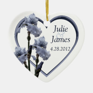 Iris Wedding Favour Ceramic Tree Decoration