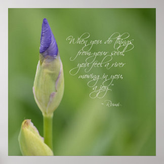 Iris with Quote Poster