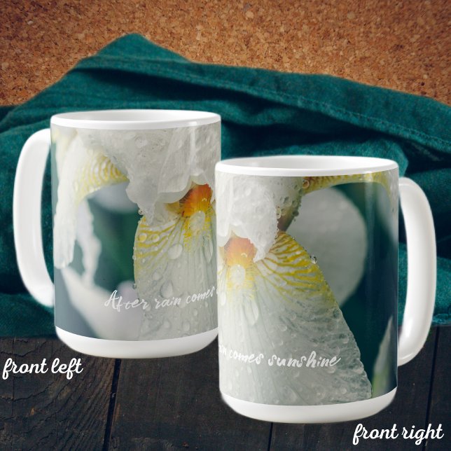 Iris with water droplets coffee mug (Creator Uploaded)