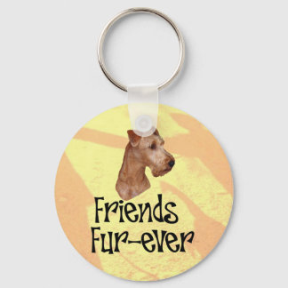 Irisch Terrier "Friends fur-ever" Key Ring