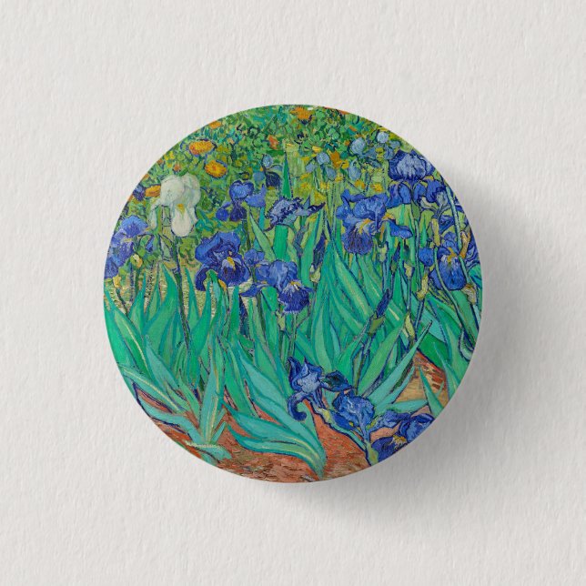 "IRISES 1889" BY VINCENT Van Gogh BADGE (Front)