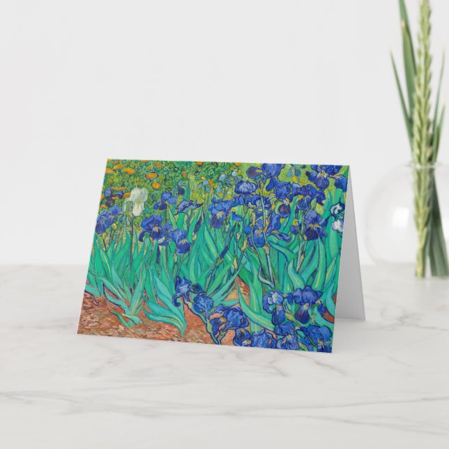 Irises, 1889 by Vincent van Gogh Card (Front)