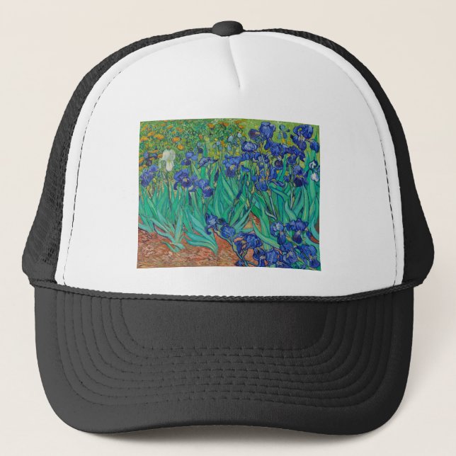 Irises (1889) by Vincent Van Gogh Trucker Hat (Front)