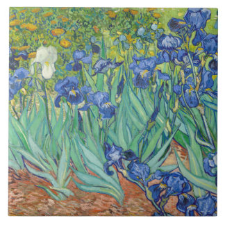 Irises (1889) Vintage Art by Vincent Van Gogh Ceramic Tile