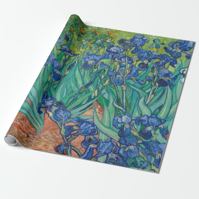 Irises, 1889 wrapping paper (Unrolled)
