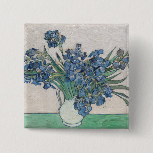 Irises, 1890 15 cm square badge