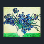 Irises (1890) by Vincent Van Gogh<br><div class="desc">Pretty , Vintage , Beautiful painting Vincent Van Gogh Irises (1890) . This is an old masterpiece from the dutch master painter Vincent Van Gogh. This fine art old oil painting of has beautiful, vibrant, saturated colour. This old painting depicts a bunch of violet blue irises. Vincent Van Gogh was...</div>