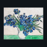 Irises (1890) by Vincent Van Gogh<br><div class="desc">Pretty , Vintage , Beautiful painting Vincent Van Gogh Irises (1890) . This is an old masterpiece from the dutch master painter Vincent Van Gogh. This fine art old oil painting of has beautiful, vibrant, saturated colour. This old painting depicts a bunch of violet blue irises. Vincent Van Gogh was...</div>