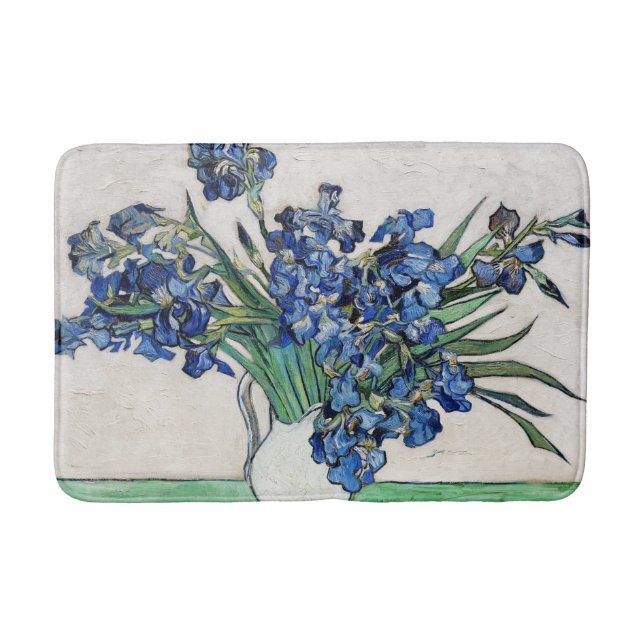 Irises (1890) by Vincent Van Gogh Bath Mat (Front)