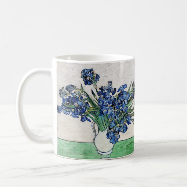 Irises (1890) by Vincent Van Gogh Coffee Mug (Left)