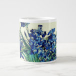 Irises (1890) by Vincent Van Gogh Large Coffee Mug<br><div class="desc">Pretty , Vintage , Beautiful painting Vincent Van Gogh Irises (1890) . This is an old masterpiece from the dutch master painter Vincent Van Gogh. This fine art old oil painting of has beautiful, vibrant, saturated colour. This old painting depicts a bunch of violet blue irises. Vincent Van Gogh was...</div>