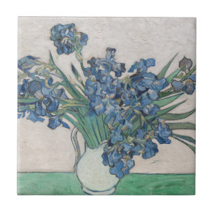 Irises, 1890 ceramic tile