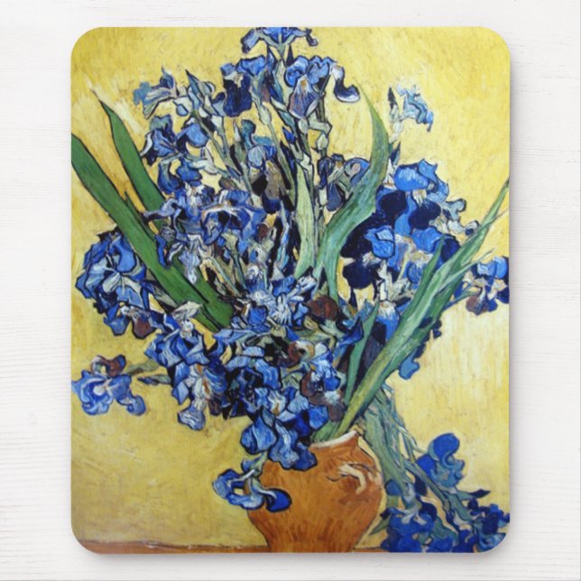 Irises 1890 Vincent van Gogh Mouse Pad (Front)