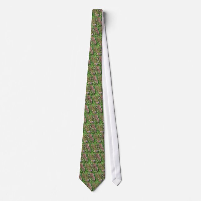 Irises and Coral Bells Tie (Front)