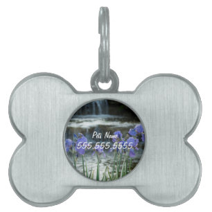 Irises At Chateau Pet Name Tag