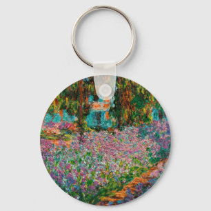 Irises At Giverny Claude Monet Key Ring