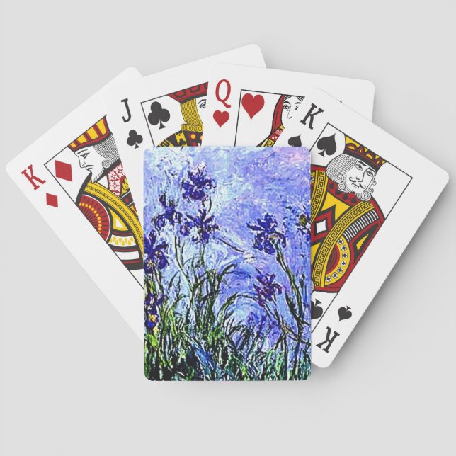 Irises by Claude Monet Bicycle Playing Cards (Back)