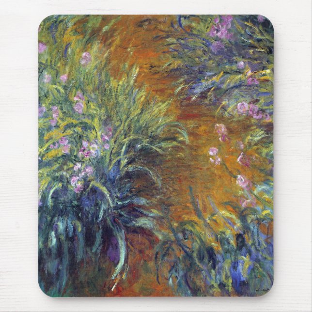 Irises by Claude Monet Mouse Pad (Front)