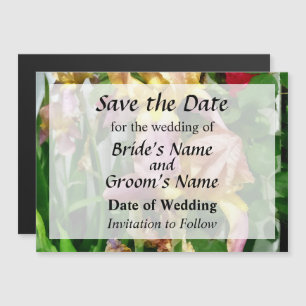 Irises By Picket Fence Save the Date Magnetic Invitation