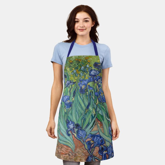Irises by Van Gogh Apron (Worn)