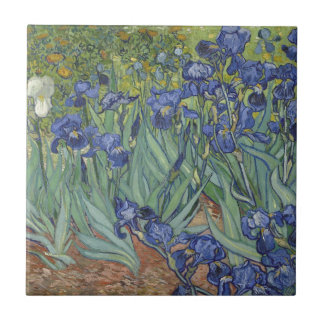 Irises by Van Gogh Blue Iris flowers Tile