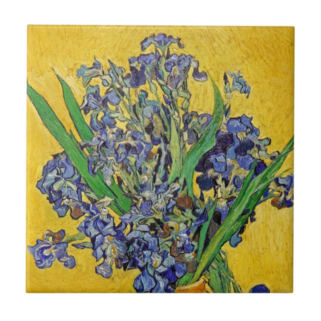Irises by Van Gogh Ceramic Tile (Front)