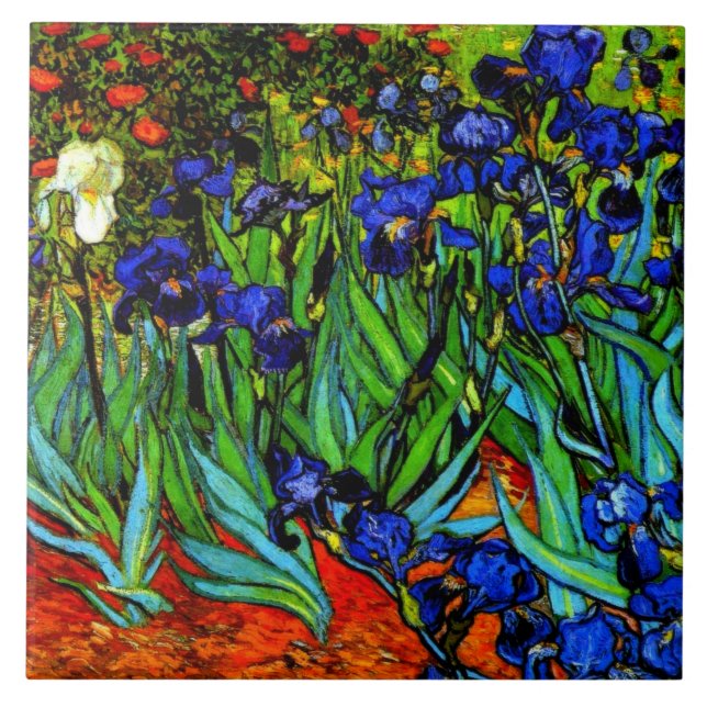Irises by van Gogh Ceramic Tile (Front)