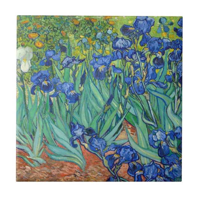 Irises by Van Gogh Ceramic Tile (Front)