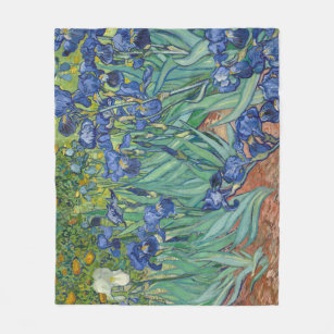 Irises by Van Gogh Fleece Blanket
