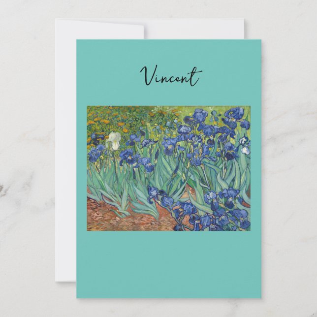 Irises by Van Gogh Holiday Card (Front)