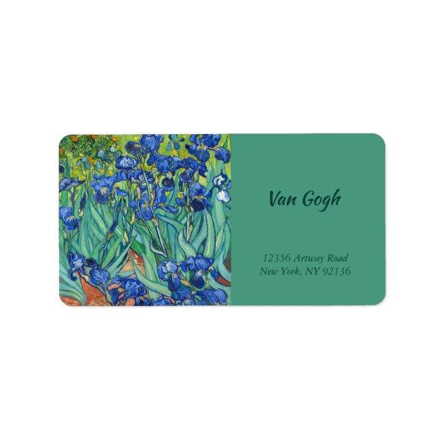 Irises by Van Gogh Label (Front)