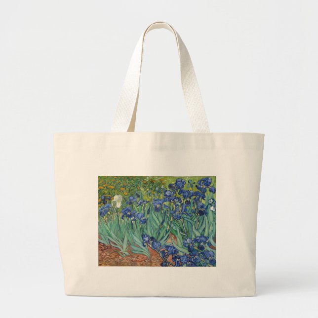 Irises by Van Gogh Large Tote Bag (Front)