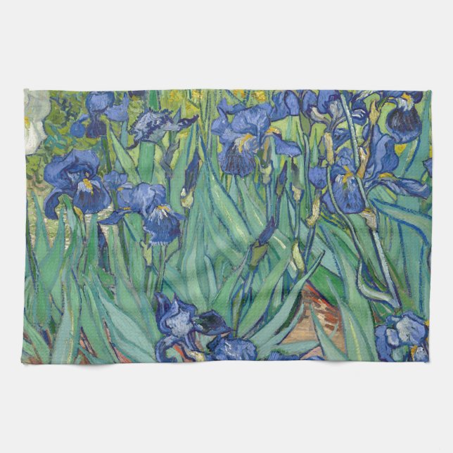 Irises by Van Gogh Tea Towel (Horizontal)