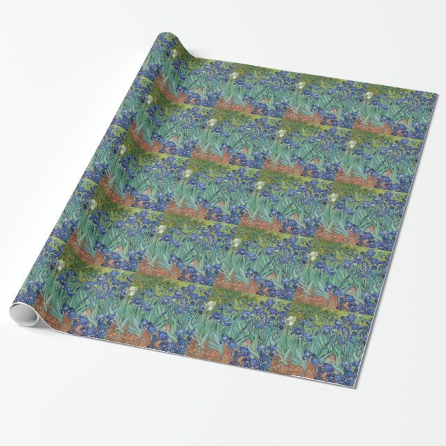 Irises by Van Gogh Wrapping Paper (Unrolled)