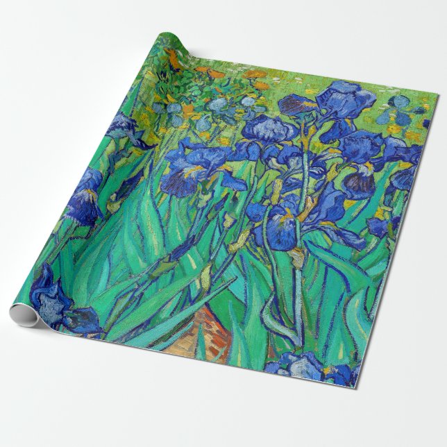 Irises by Van Gogh Wrapping Paper (Unrolled)