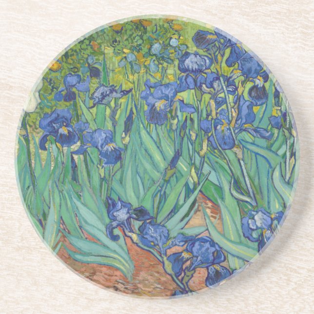 Irises by Vincent Van Gogh 1889 Coaster (Front)