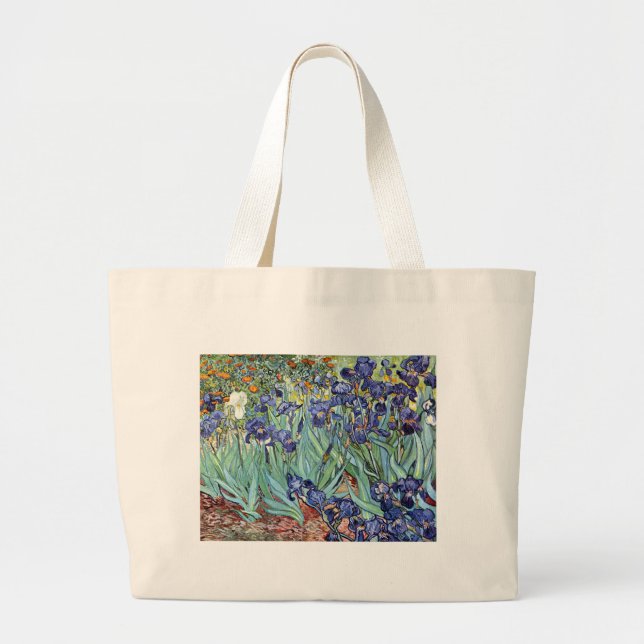 Irises by Vincent van Gogh 1898 Large Tote Bag (Front)