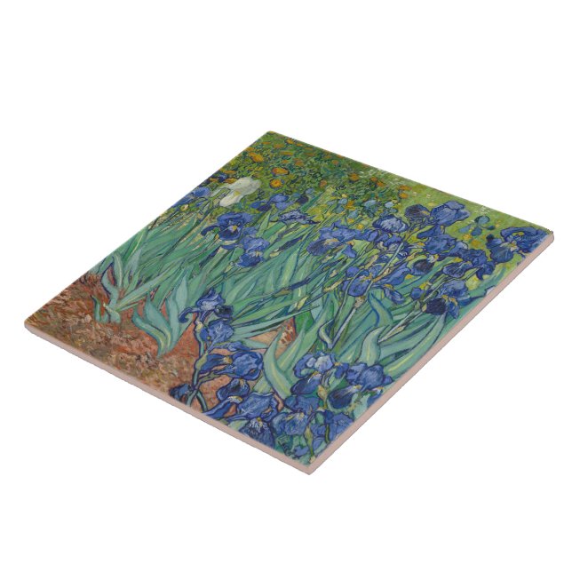 Irises by Vincent Van Gogh  Ceramic Tile (Side)