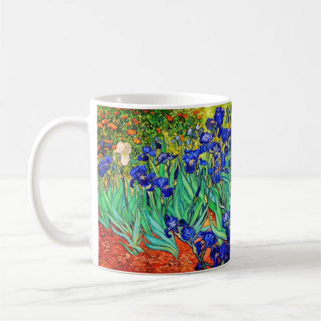 Irises by Vincent Van Gogh Coffee Mug (Left)