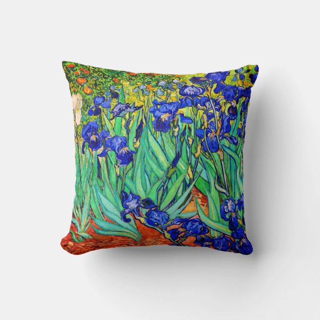 Irises by Vincent Van Gogh Cushion (Front)